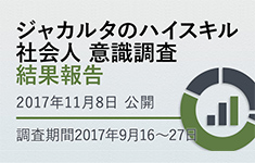 ジャカルタのハイスキル社会人意識調査