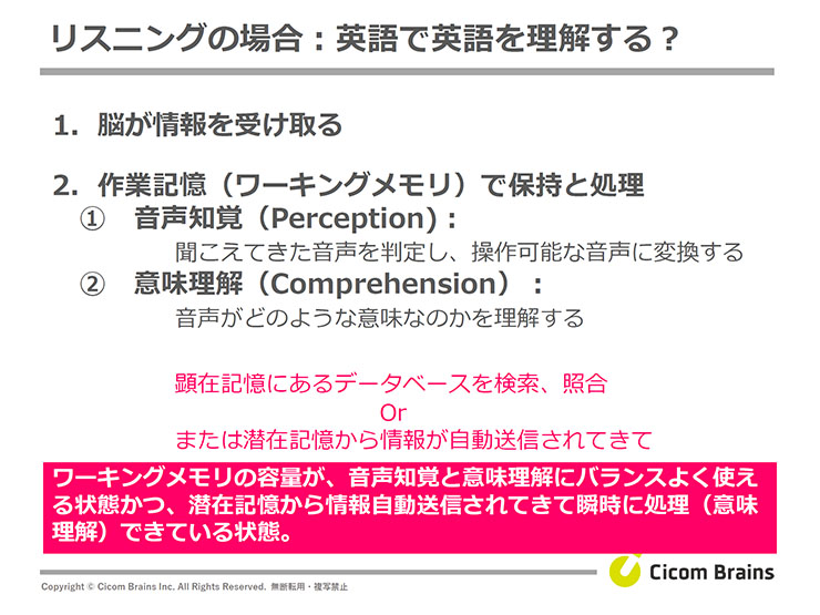 リスニングの場合：英語を英語で理解する？